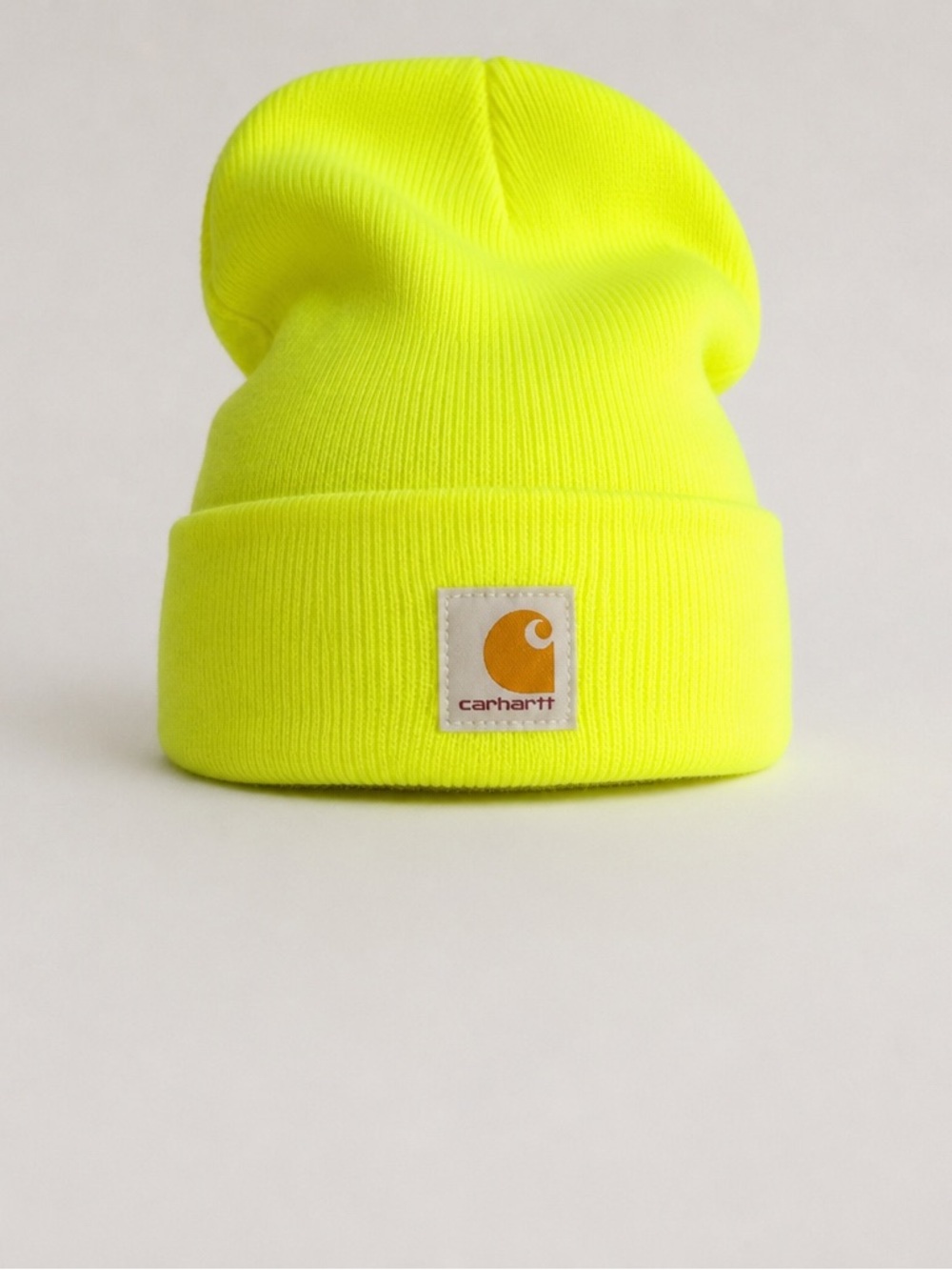 Carhartt Yellow Knit Beanie | High‑Vis Winter Cap - NWT